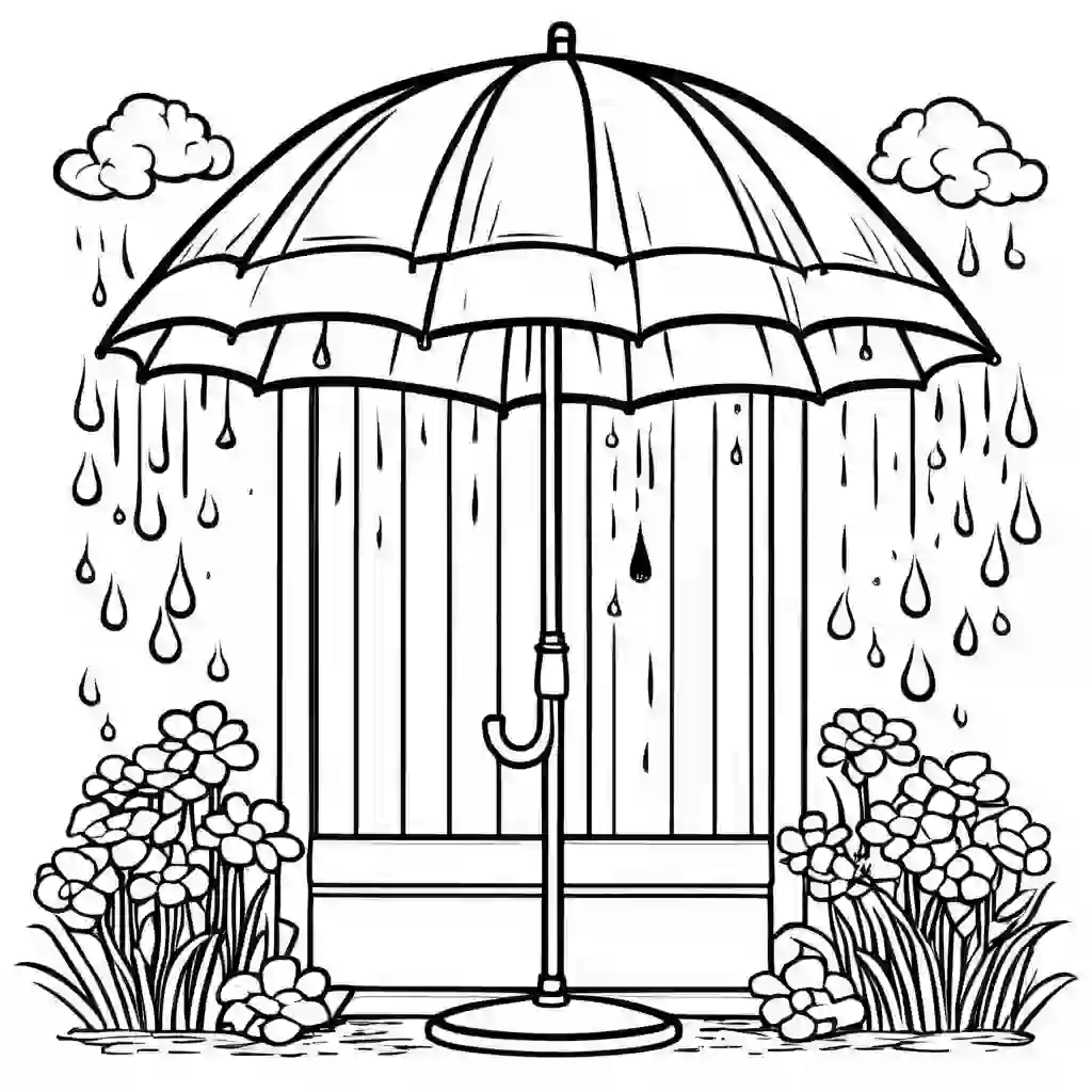 Spring Showers coloring pages